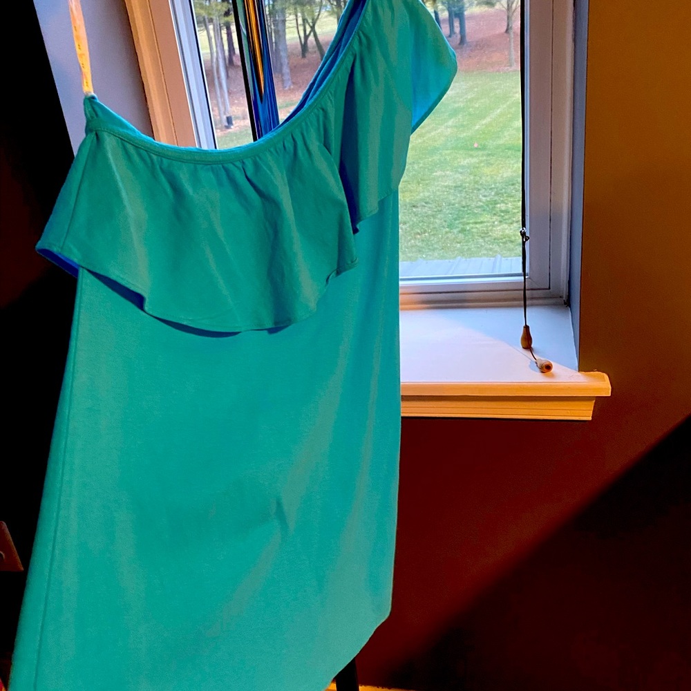 One shoulder in blue brand new with out tag small size